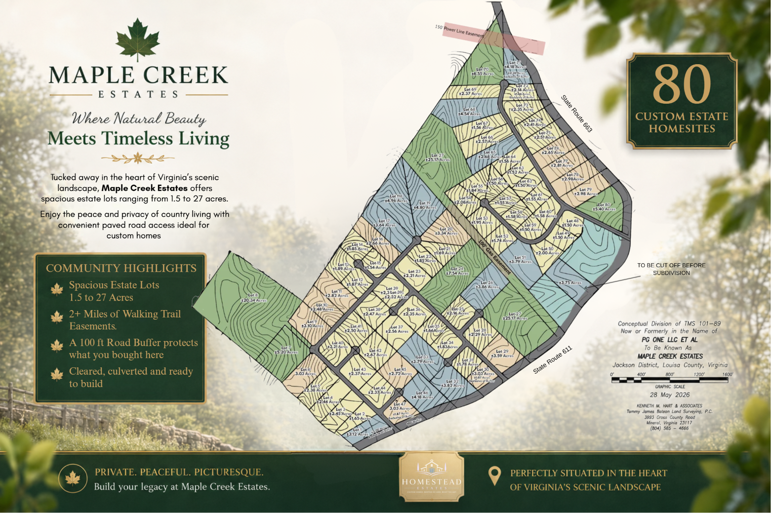 Maple Creek Estates site plan